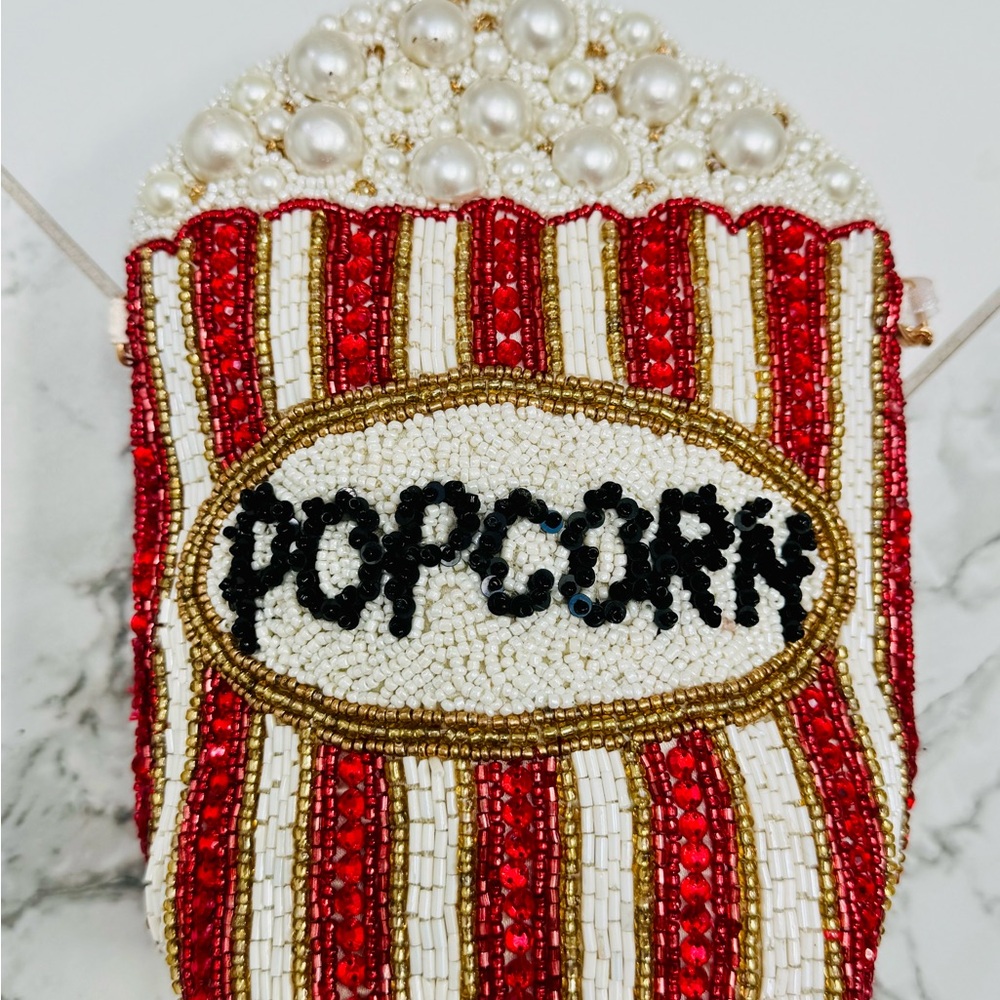 Viral TikTok Beaded Popcorn Bag NWT